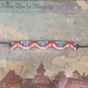 Handmade Beaded Native American Anklet